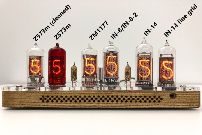 Nixie tubes.