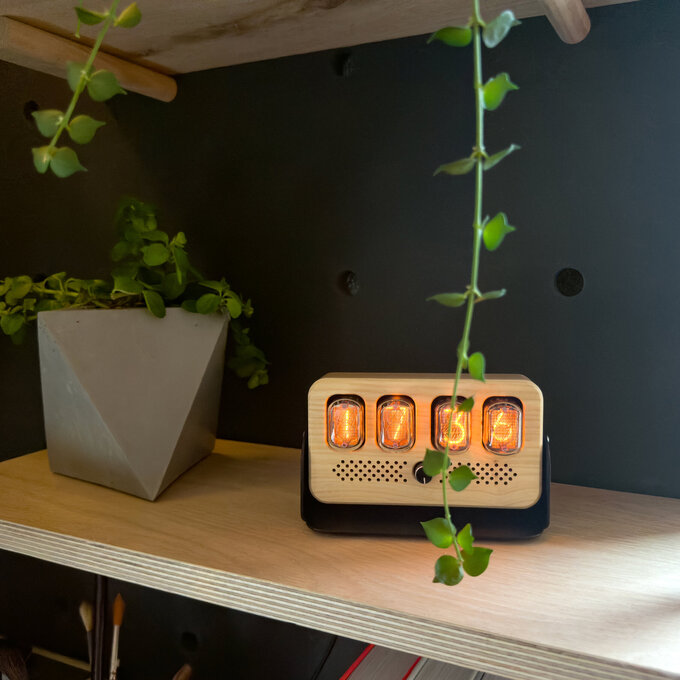 Nixie clock.