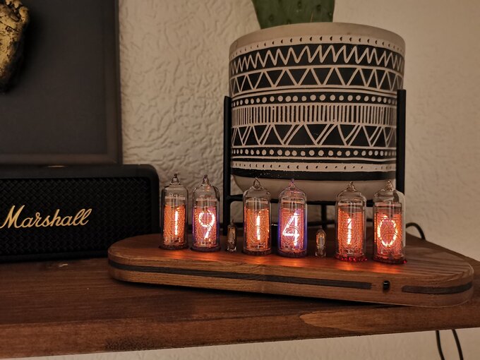 Nixie clock.