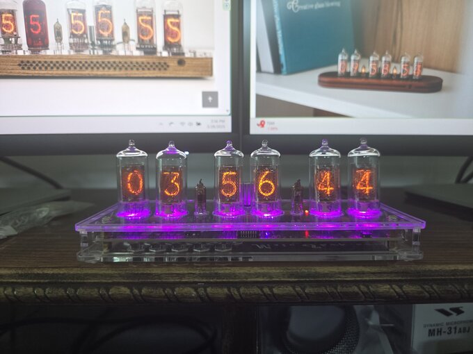 Nixie clock.