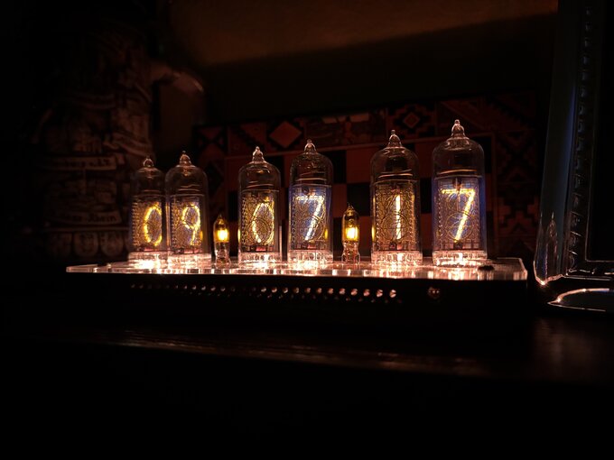 Nixie clock.