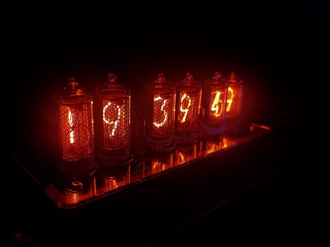 Nixie clock.