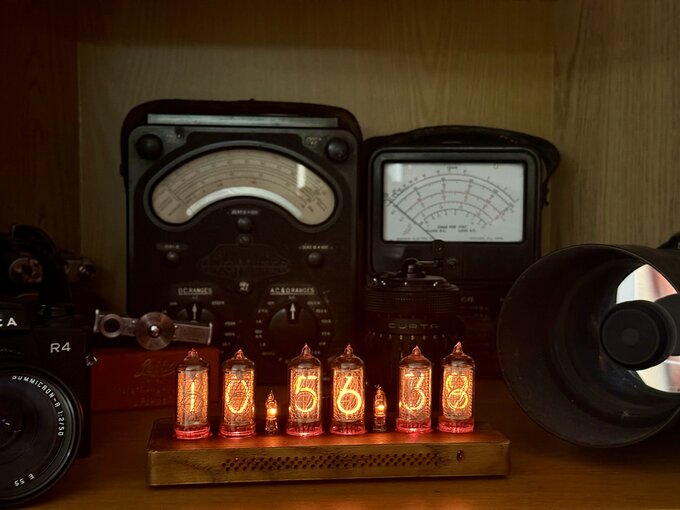 Nixie clock.