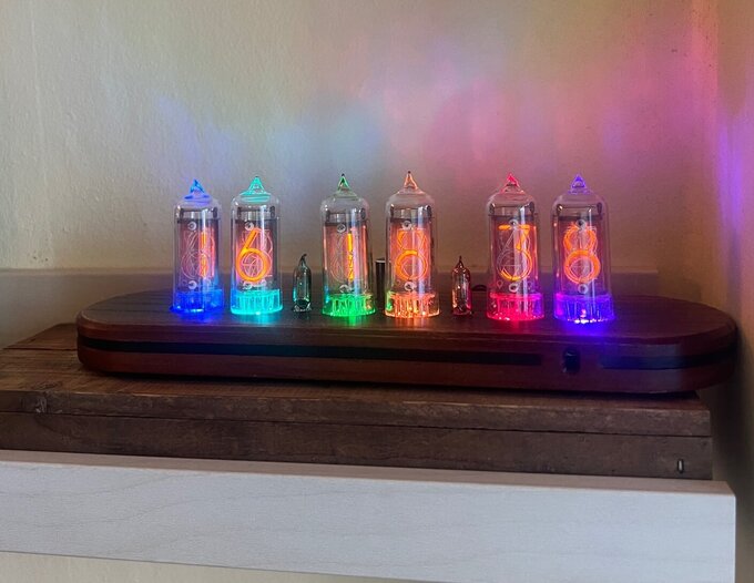 Nixie clock.