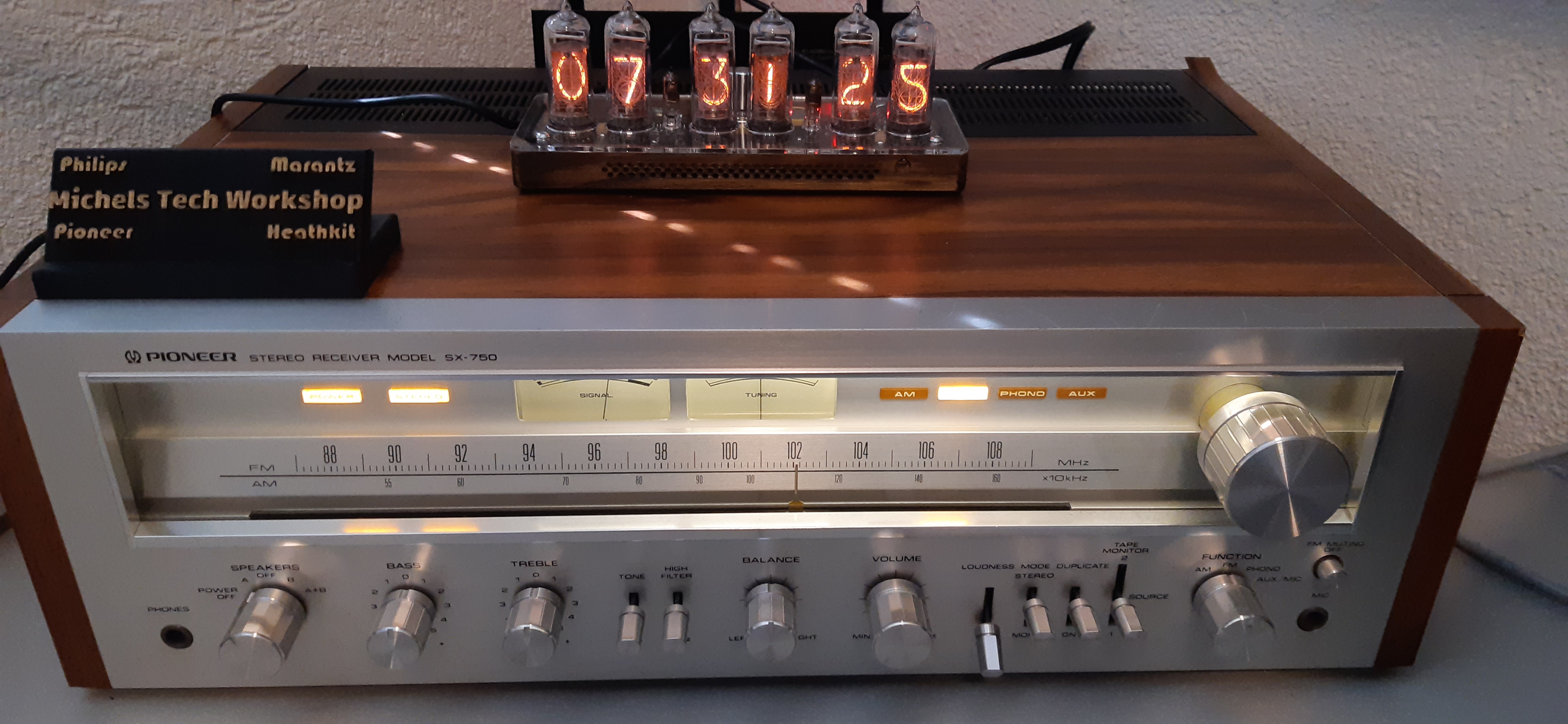 Nixie clock.