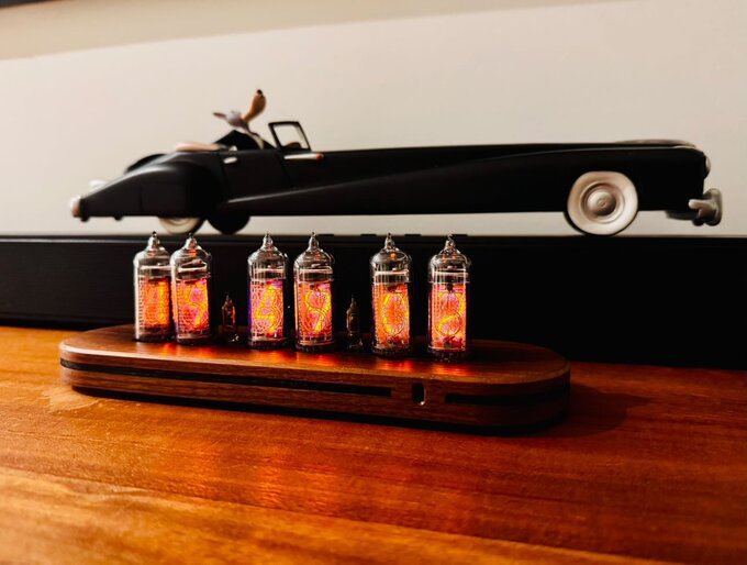 Nixie clock.