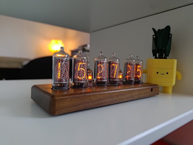 Nixie clock.