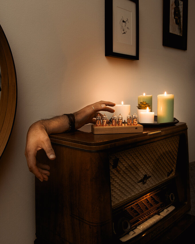 Nixie clock.