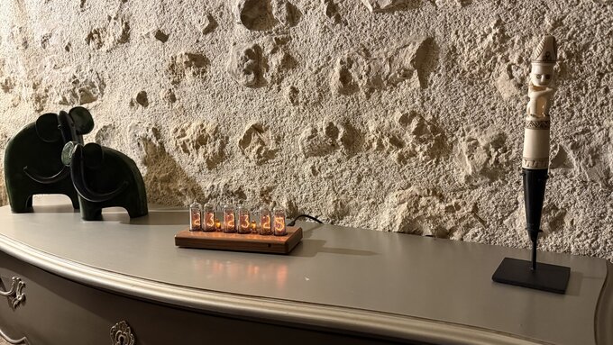 Nixie clock.
