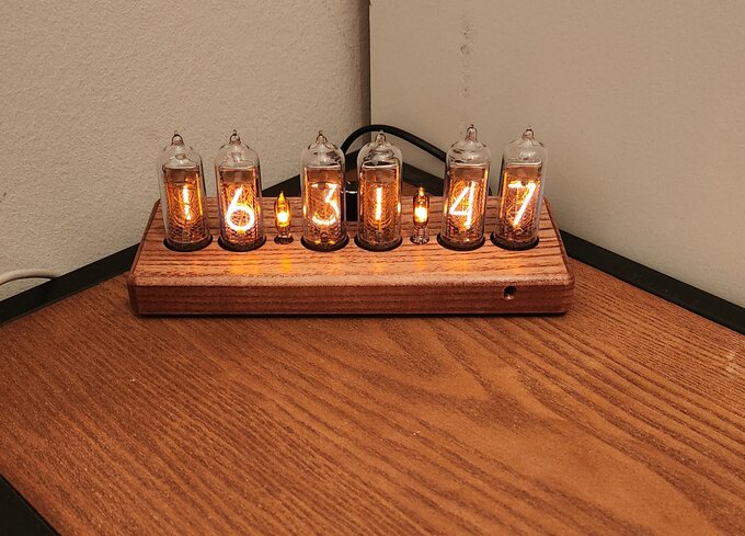 Nixie clock.