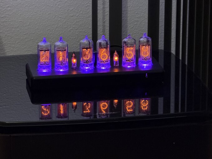 Nixie clock.