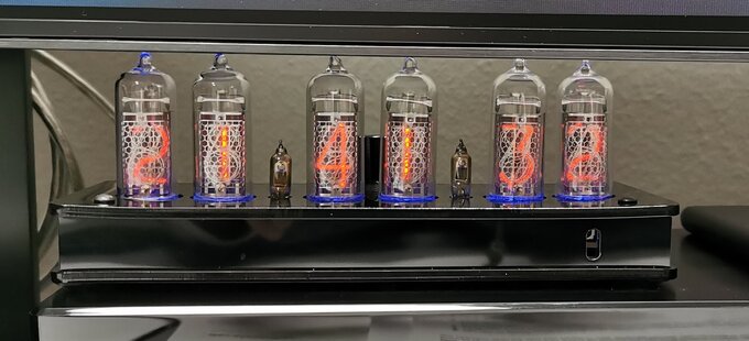 Nixie clock.