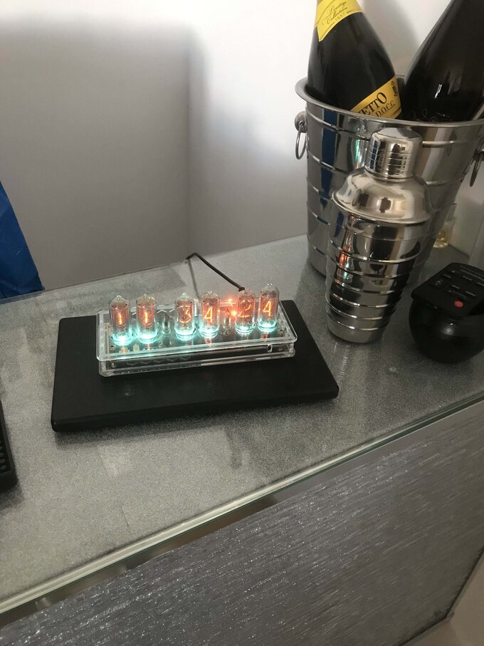 Nixie clock.