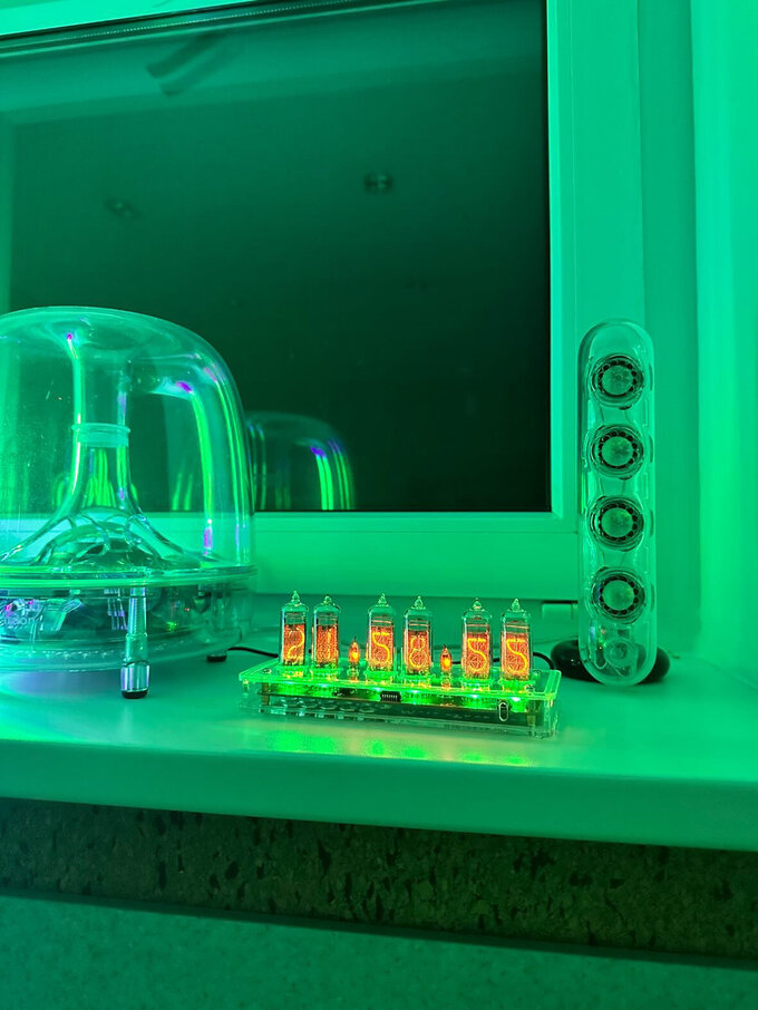 Nixie clock.