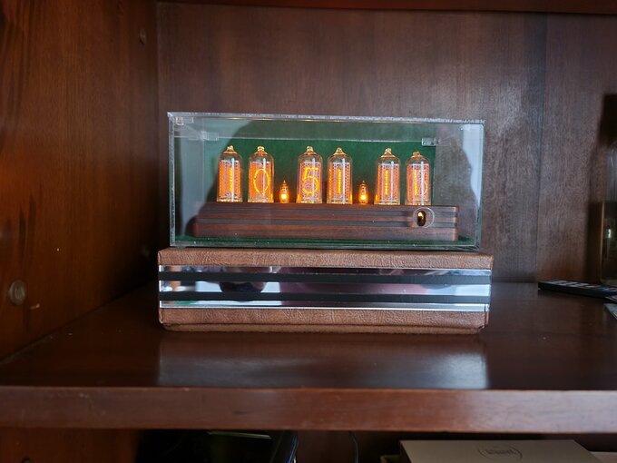 Nixie clock.