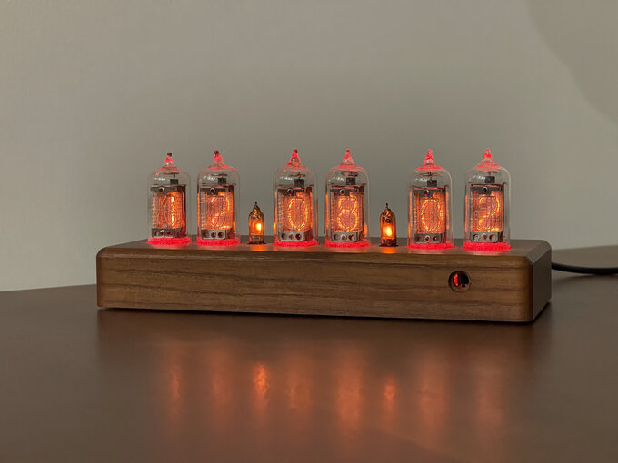 Nixie clock.