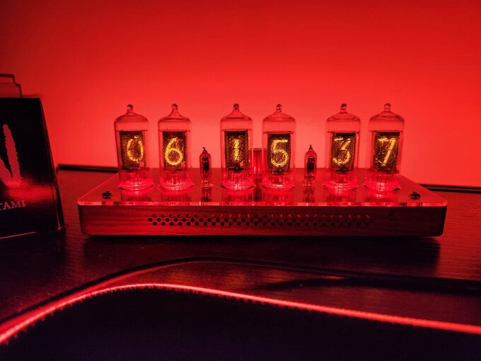 Nixie clock.