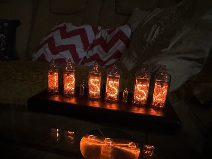 Nixie clock.