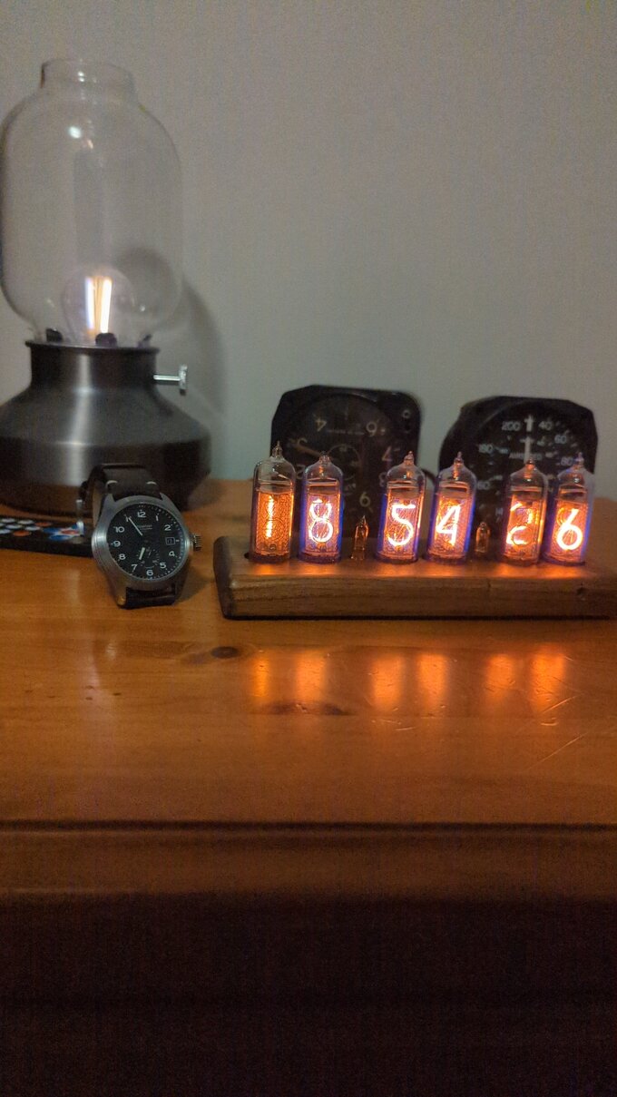 Nixie clock.