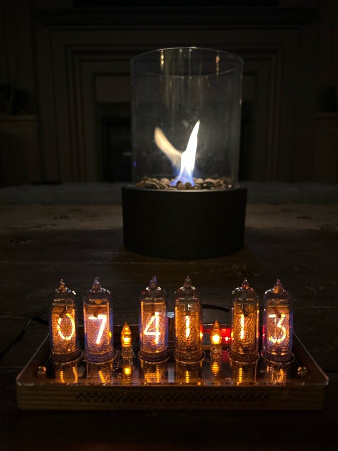 Nixie clock.