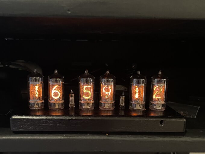 Nixie clock.