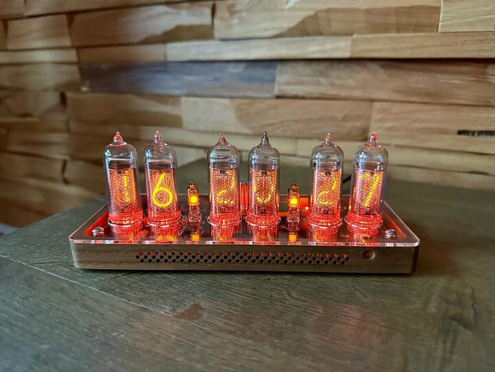 Nixie clock.