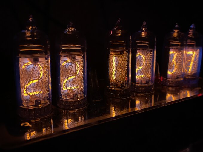 Nixie clock.