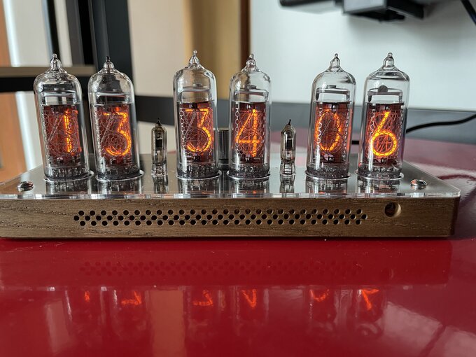 Nixie clock.