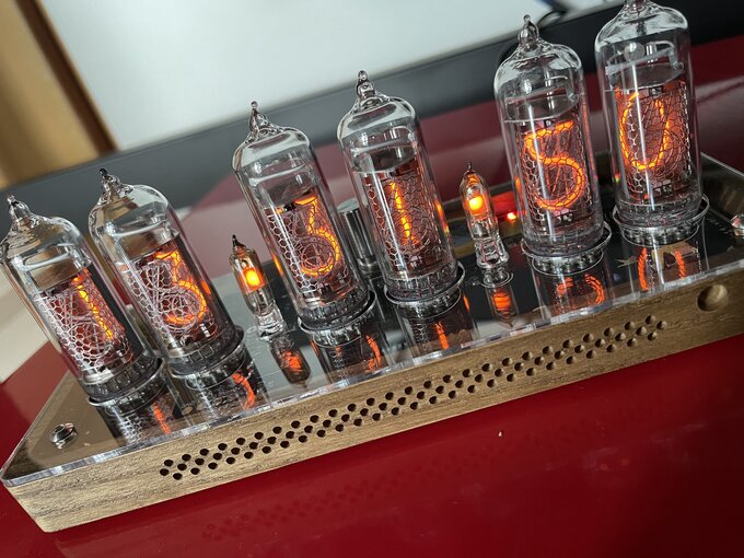 Nixie clock.