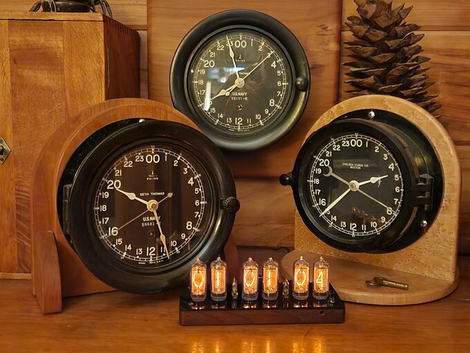 Nixie clock.