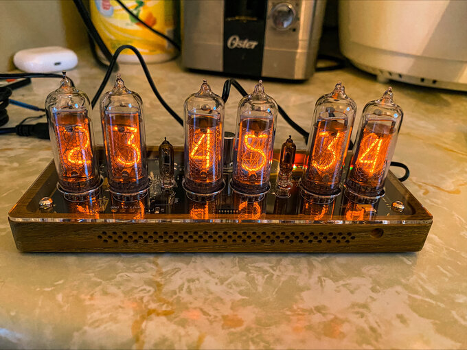 Nixie clock.