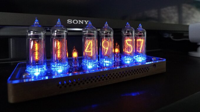 Nixie clock.