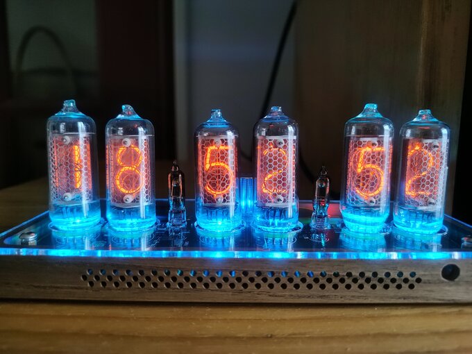 Nixie clock.