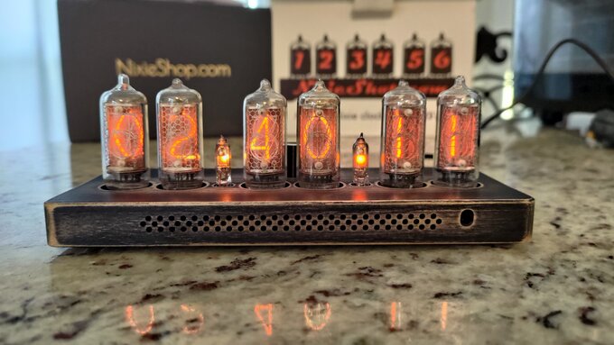 Nixie clock.