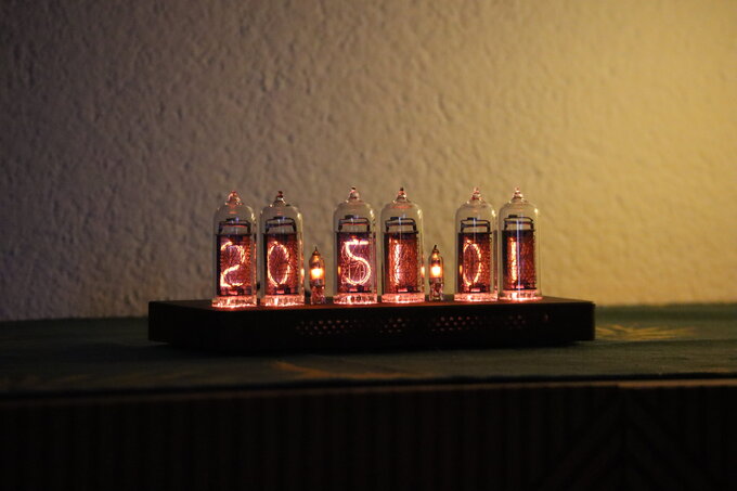 Nixie clock.