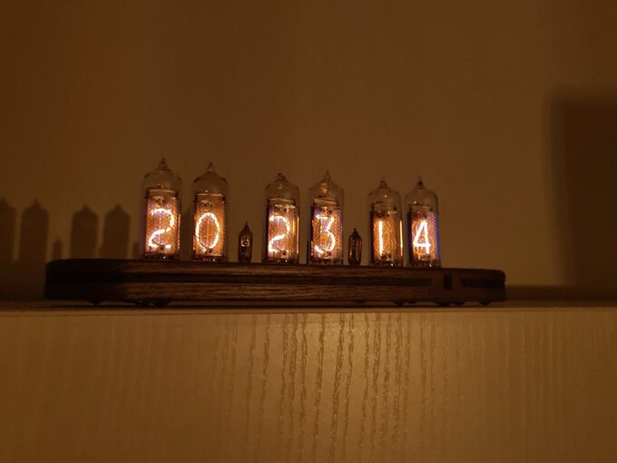 Nixie clock.