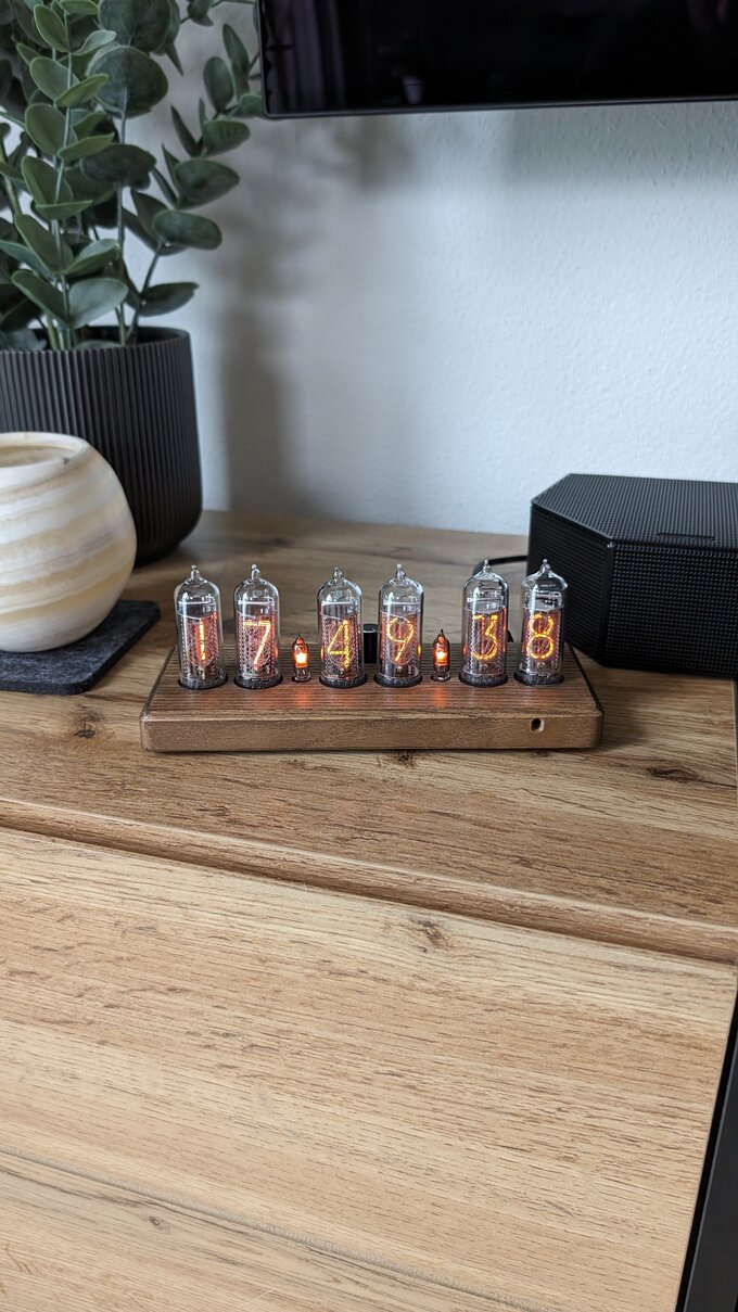Nixie clock.