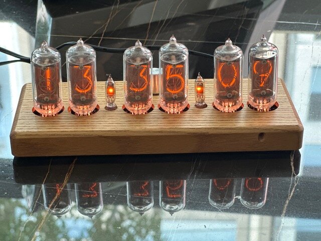 Nixie clock.