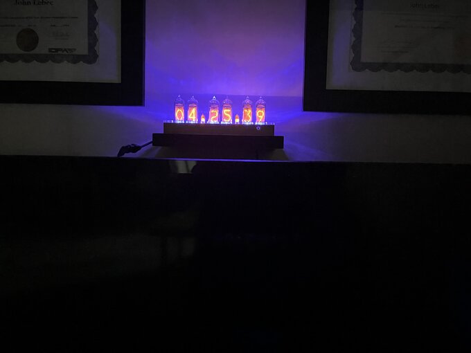 Nixie clock.