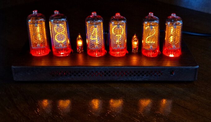 Nixie clock.