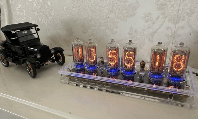 Nixie clock.