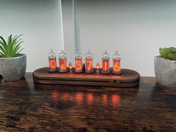 Nixie clock.