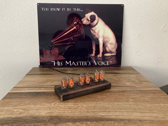 Nixie clock.