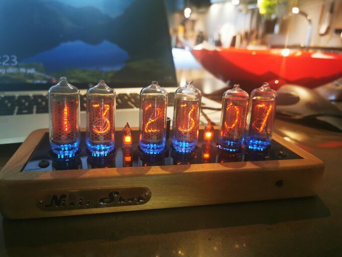 Nixie clock.