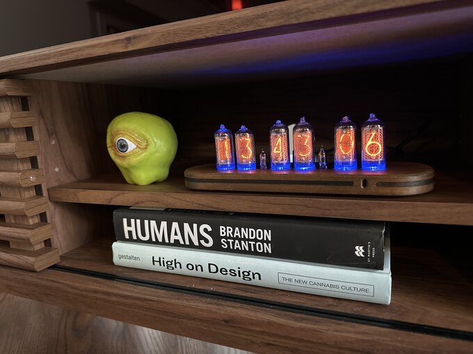 Nixie clock.